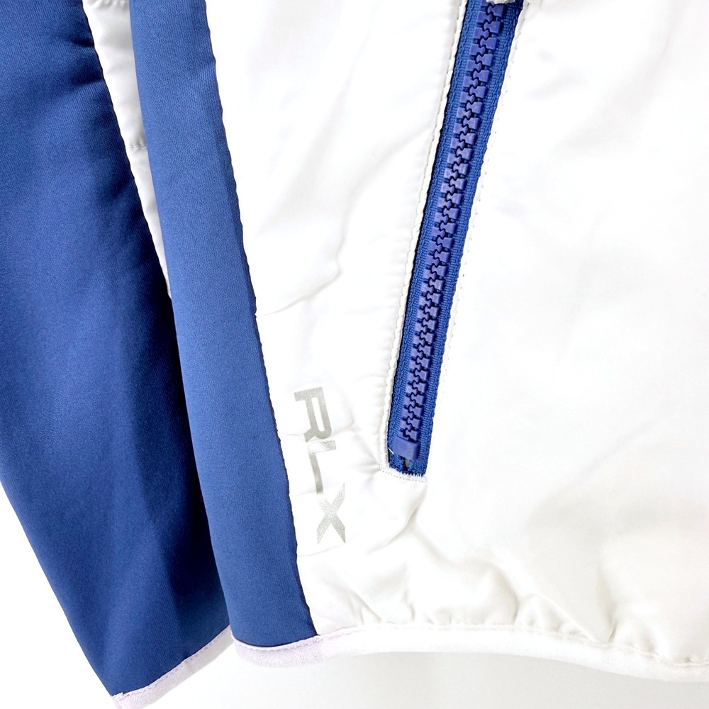 RLX Ralph Lauren Women's White Blue Golf Pullover Jacket Quarter Zip NWT - Picture 6 of 16